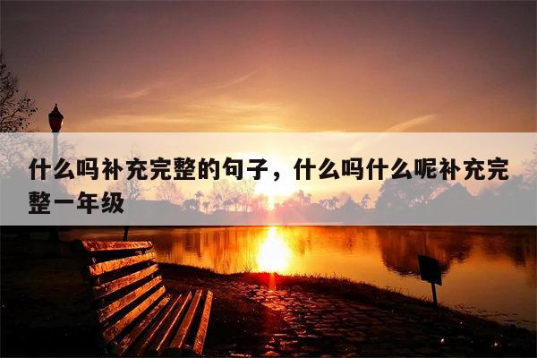 什么吗补充完整的句子，什么吗什么呢补充完整一年级