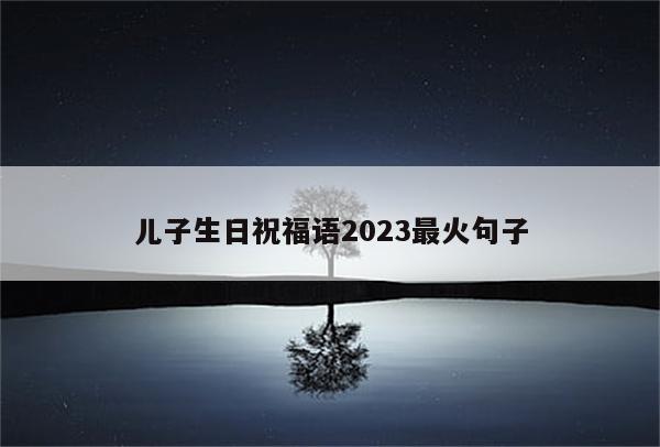 儿子生日祝福语2023最火句子